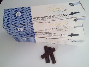 Barreta xocolata pura 40% 8cm 1,6kg CÉMOI