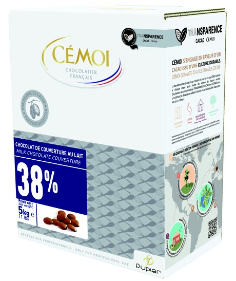 Cobert. Pura Llet CÉMOI 38% 5kG Cobert. Pura Llet CÉMOI 38% 5kG