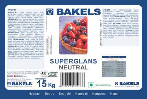 ETI0227 BAKELS SUPERGLANS NEUTRAL 15 KG