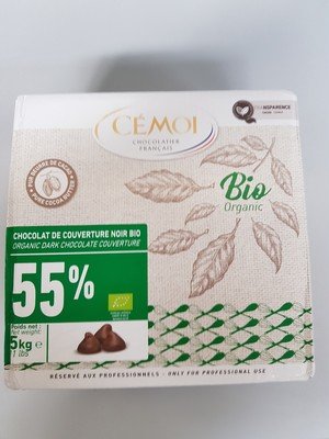 Cobert. BIO Negre 55% 5Kg CÉMOI